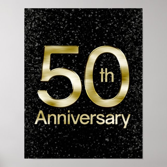 Póster Glam Gold 50° aniversario (Frente)