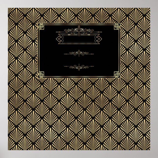 Póster Glam Gold Black Art Deco (Frente)