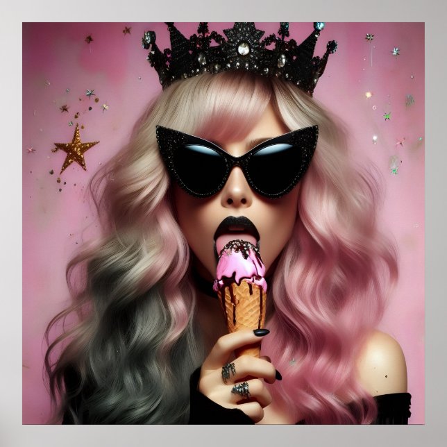 Póster Glam rock lujoso estilo de vida dulce foto (Frente)