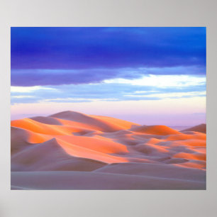 Póster Glamis Sand Dunes at sunset