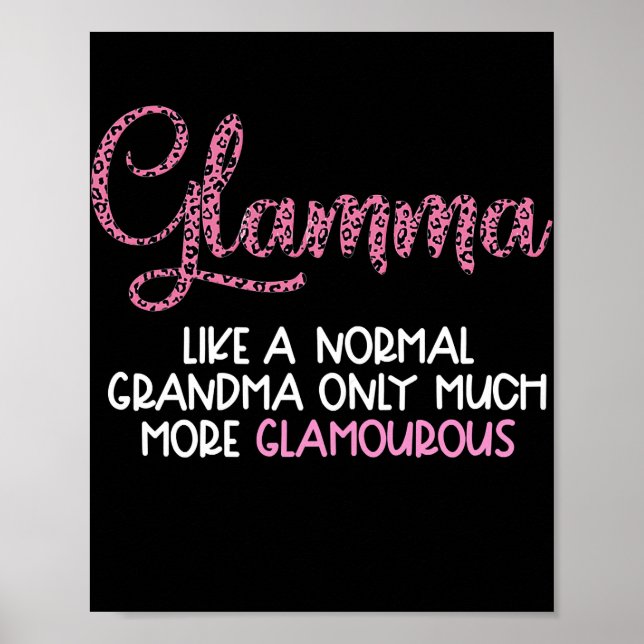 Póster Glamma Glamam Glam mamá el moderno leopardo de las (Frente)