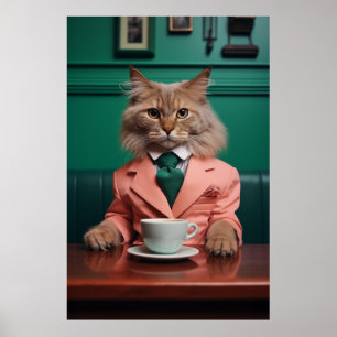 Póster Glamoroso gato bengalí