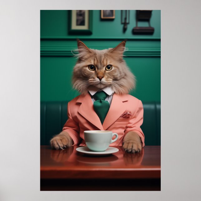 Póster Glamoroso gato bengalí (Frente)