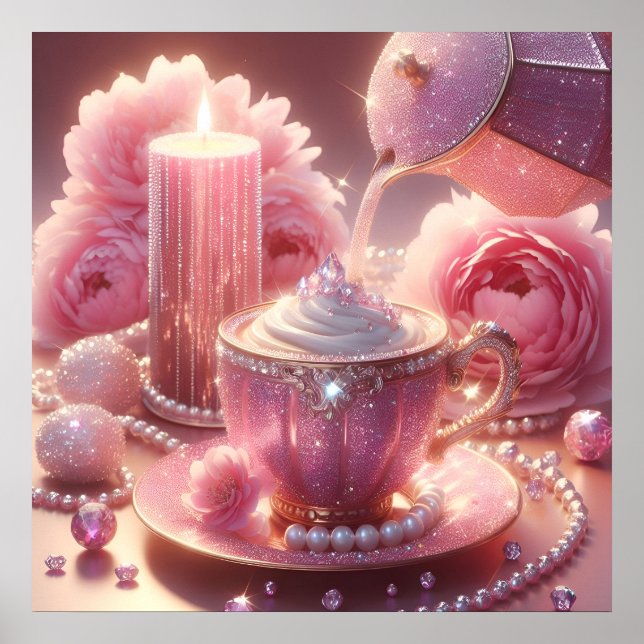 Póster Glamour moda de lujo foto de estilo de vida (Frente)