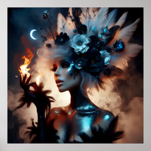Póster Glamour moda fantasía de lujo cuento de hadas foto