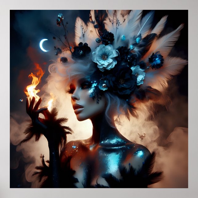 Póster Glamour moda fantasía de lujo cuento de hadas foto (Frente)