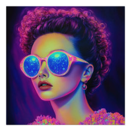 Póster Glamour Neon Galaxy