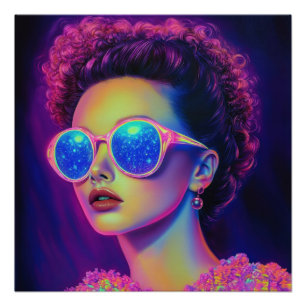 Póster Glamour Neon Galaxy