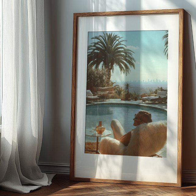 Póster Glamour retro de Hollywood: Poolside with a View (Subido por el creador)