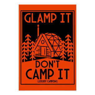 Póster Glamping de lujo