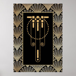 Póster Glamuroso Art Déco.