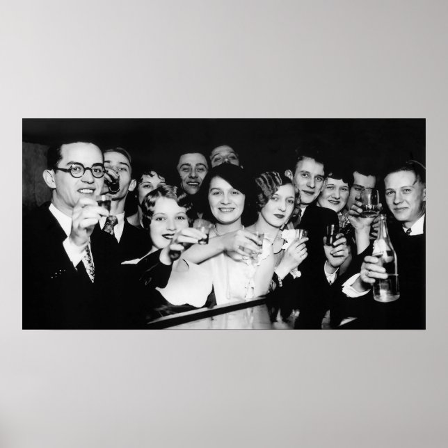 Póster GLASES ALTOS en SPEAKEASY c. 1929 (Frente)