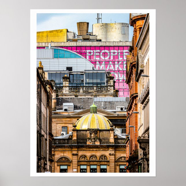 Póster Glasgow city scene (Frente)
