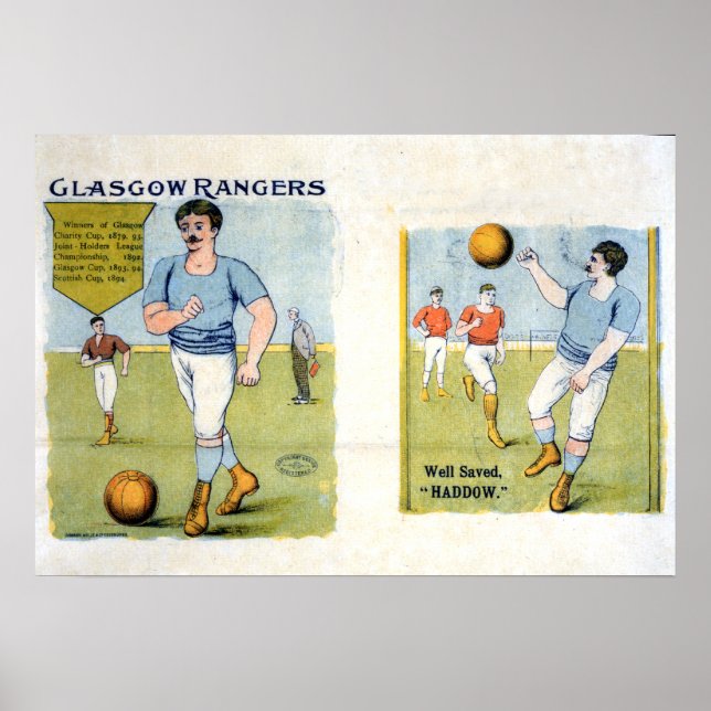 Póster Glasgow Rangers FC, 1894 (Frente)