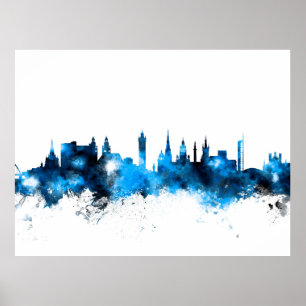 Póster Glasgow Scotland Skyline
