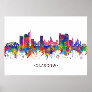 Póster Glasgow Skyline