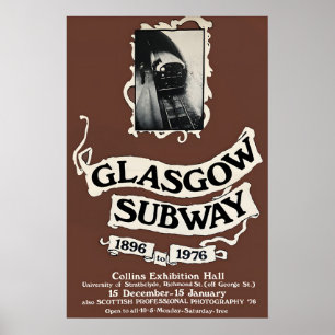 Póster Glasgow Subway 1896 - 1976, impresión de Es