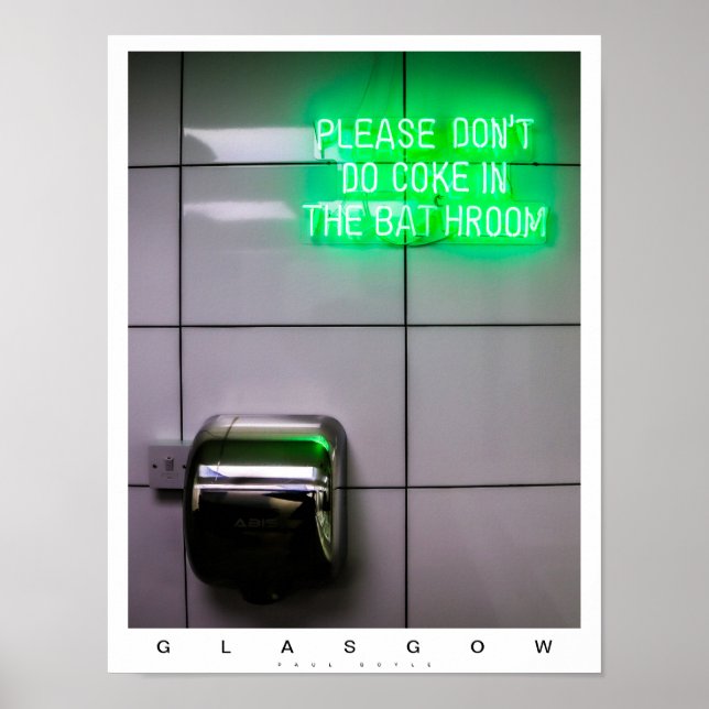 Póster Glasgow toilet (Frente)