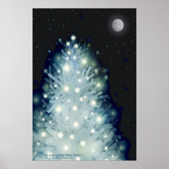 Póster " GLASS CHRISTMAS TREE " de Robert Singletary (Frente)