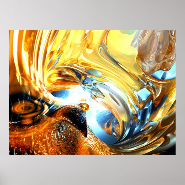 Póster Glass Tidal Wave Abstract Poster (Frente)