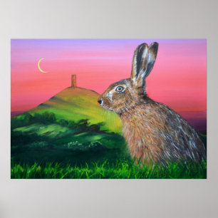 Póster Glastonbury Hare