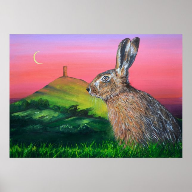 Póster Glastonbury Hare (Frente)