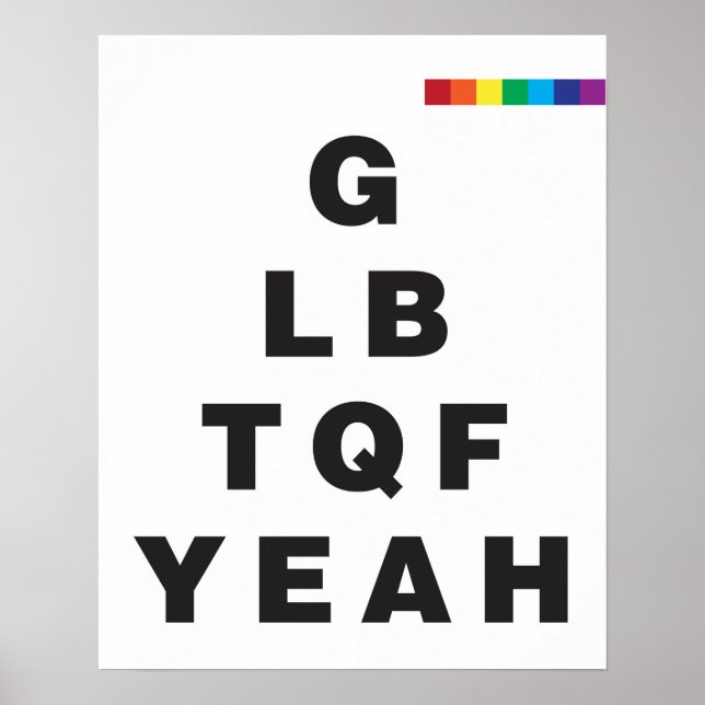 Póster ¡GLBTQF Sí! (Frente)