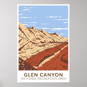 Póster Glen Canyon Navajo Sandstone Vintage
