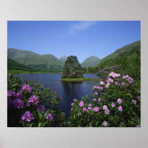 Póster Glen Etive, tierras altas, Escocia