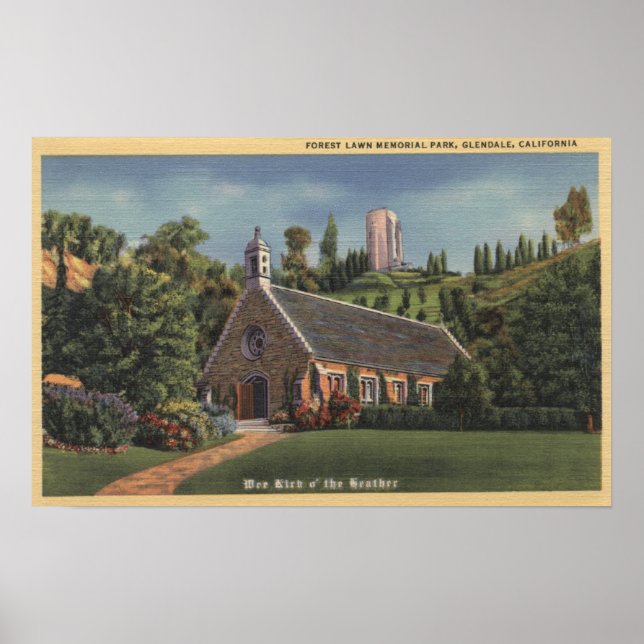Póster Glencairn, Replica of Annie Laurie's Church (Frente)