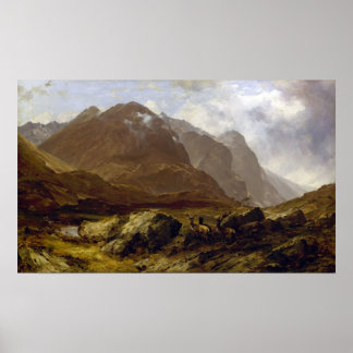 Póster Glencoe de Horatio McCulloch