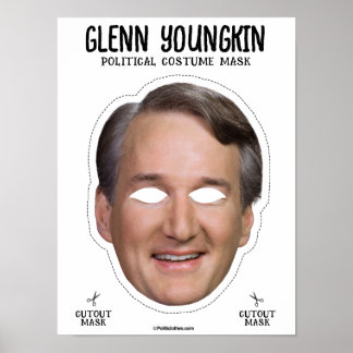 Póster Glenn Youngkin Costume Mask