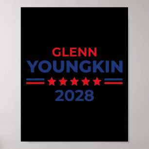 Póster Glenn Youngkin Presidente 2028 Mega Republicano