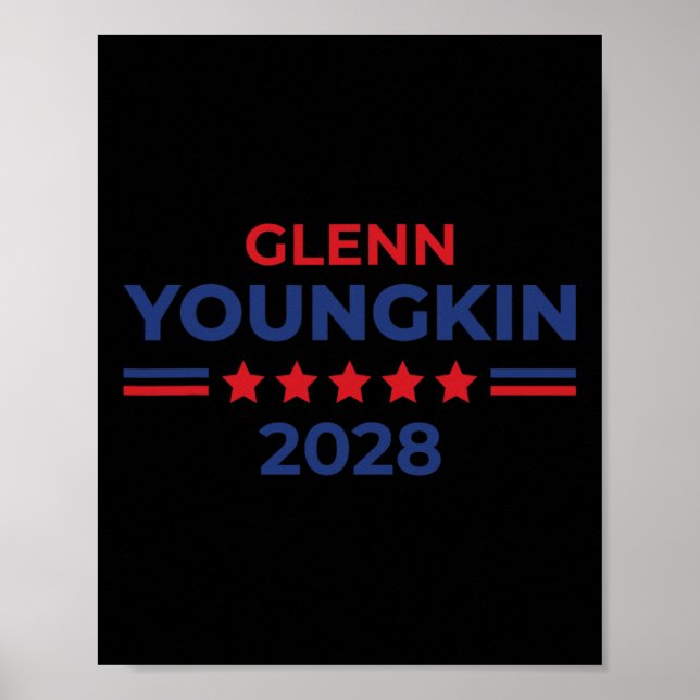 Póster Glenn Youngkin Presidente 2028 Mega Republicano  (Frente)