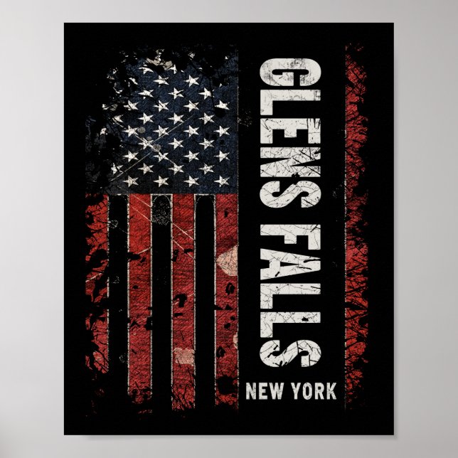 Póster Glens Falls Nueva York (Frente)