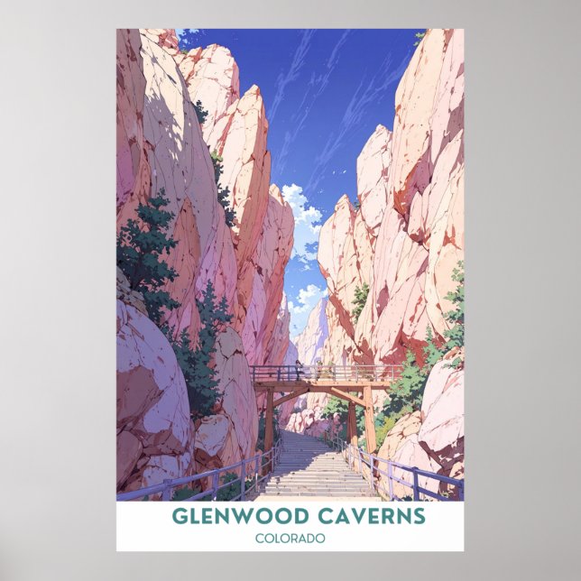 Póster Glenwood Caverns Adventure Park - Colorado (Frente)