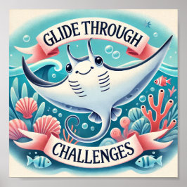 Póster Glide Manta Poster