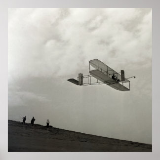 Póster Glider Test Flight Aviation Wright Brothers