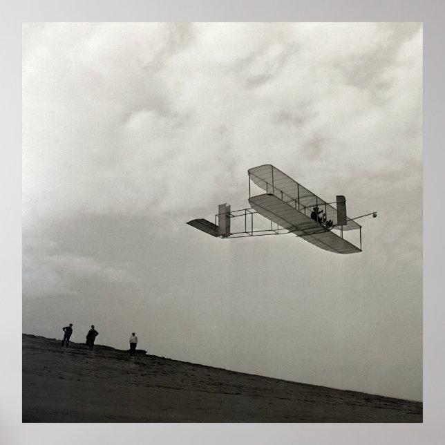 Póster Glider Test Flight Aviation Wright Brothers (Frente)