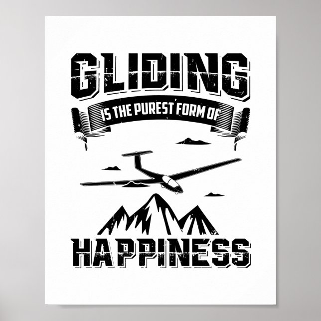 Póster Gliding Pilots | Termals Gliders Glide Ideas de Re (Frente)