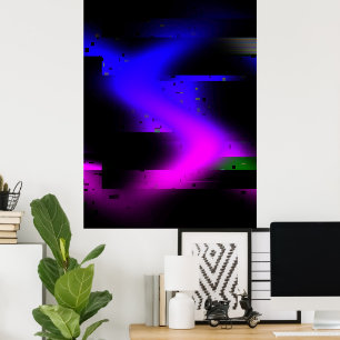 Póster Glitch Plasma Black