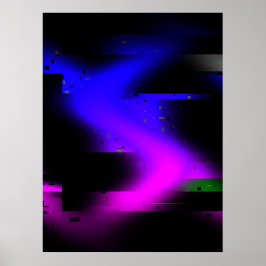 Póster Glitch Plasma Black