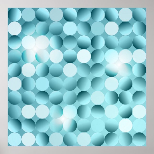 Póster Glittering confeti verde celebración de fondo (Frente)