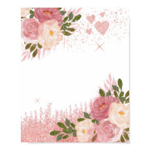 Glitz Y Glam Rosa Gold Purpurina Blank