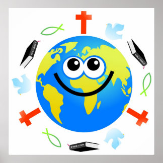 Póster Globe cristiano