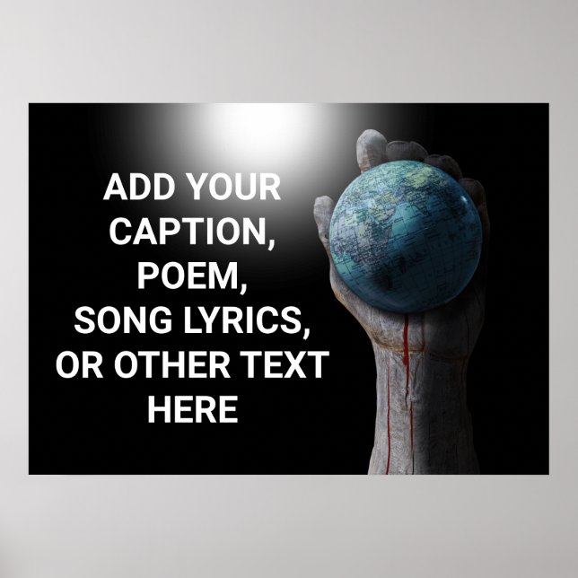 Póster Globe de fondo de mano de poster (Frente)