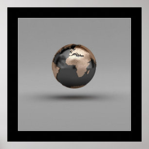 Póster globo 3D