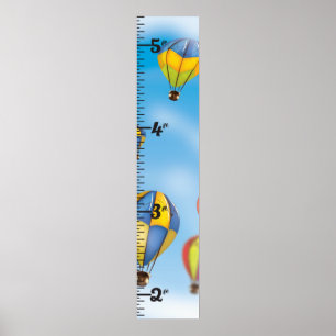 Póster globo aerostático Clear Growth Chart