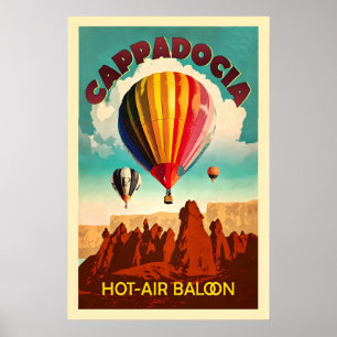 Póster Globo aerostático de Capadocia Turquía Asia Mundo