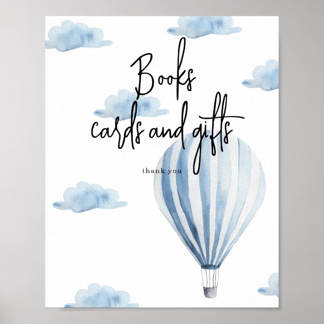 Póster Globo aerostático - Libros tarjetas y regalos (Frente)
